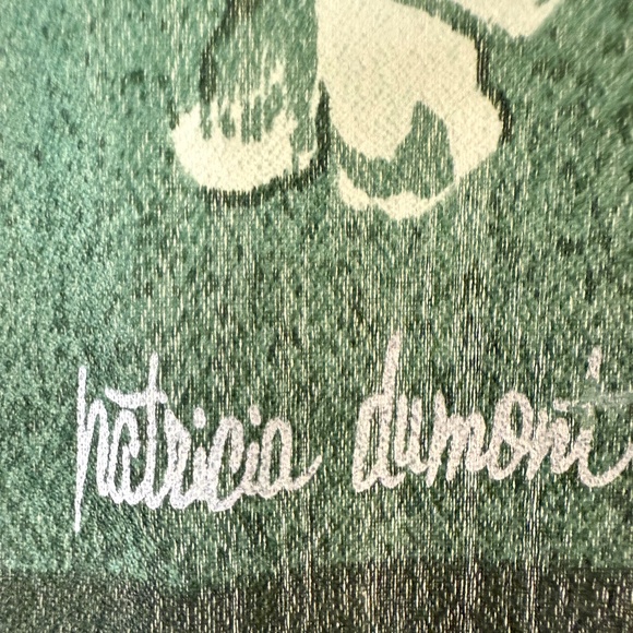 Patricia Dumont Green Silk Scarf with Floral Design - Picture 10 of 12